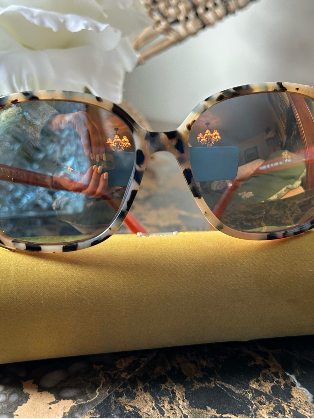 Bobbi Brown Tortoiseshell Sunglasses with Brown Lenses